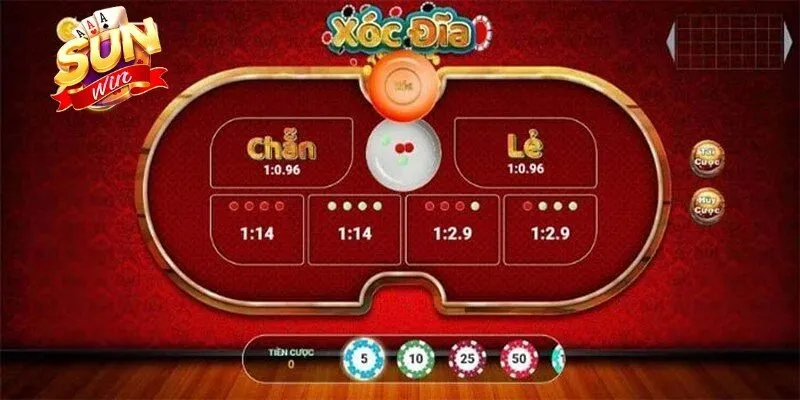Xóc đĩa xoay quanh hai nhóm cửa chính là Cược Chẵn/Lẻ và Cược Màu