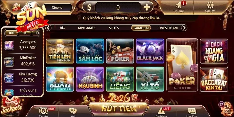 Game bài Sunwin liên kết chặt chẽ với các đơn vị phát hành lớn